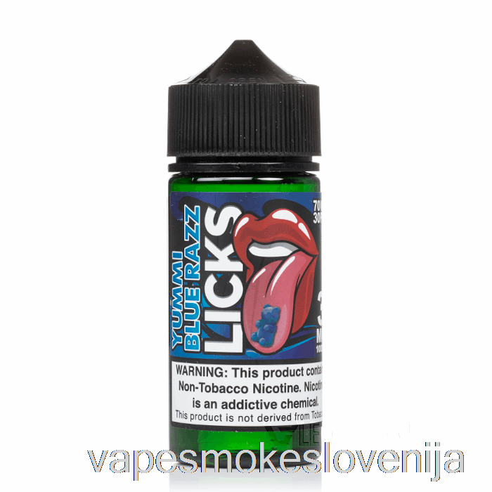 Vape Za Enkratno Uporabo Yummi Blue Raspberry - Licks Roll Upz - 100ml 6mg
